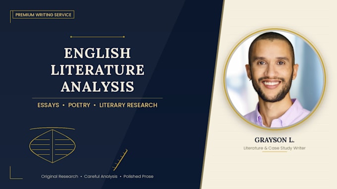 write english literature and literary analysis