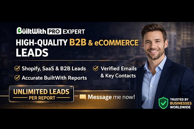 do lead generation, ecommerce saas tech stack business leads with builtwith pro
