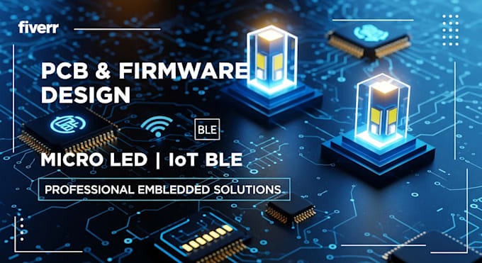 design pcb  firmware for micro led iot ble display system