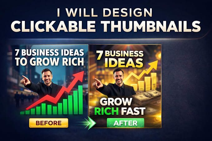 design eye catching youtube thumbnail