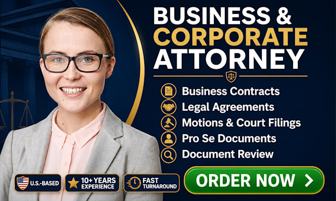 professionally draft and review contracts and legal documents