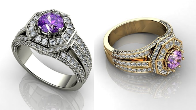 design 3d jewelry cad model for rings, pendants, ship,  and 3d printing