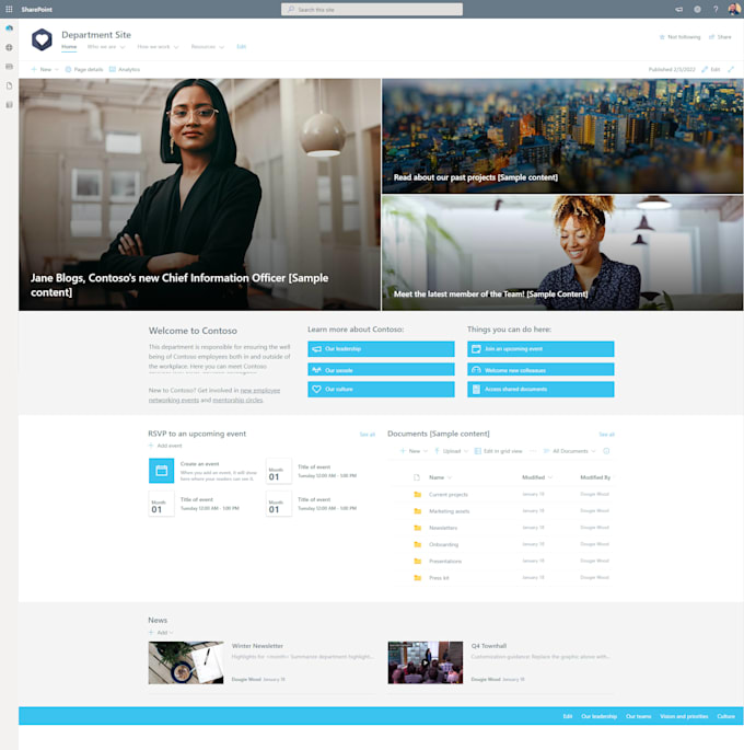 build a intranet website sharepoint website google site website