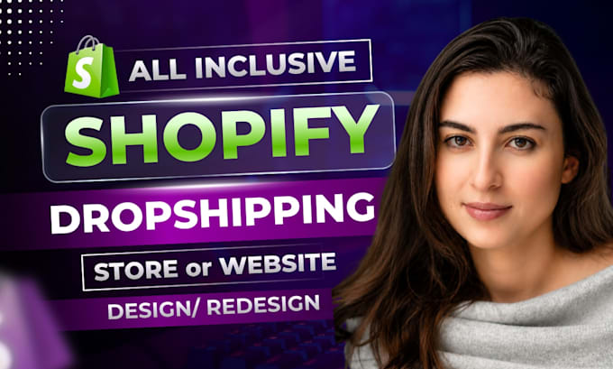 build shopify website, design or redesign shopify store, dropshipping store