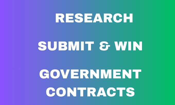 Submit and win us government contracting by Patricmat | Fiverr