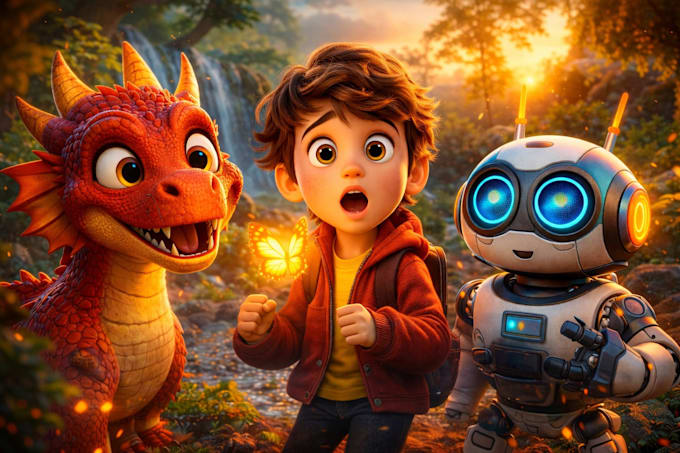 create 3d pixar ai animation, ai video, pixar style ai animation video