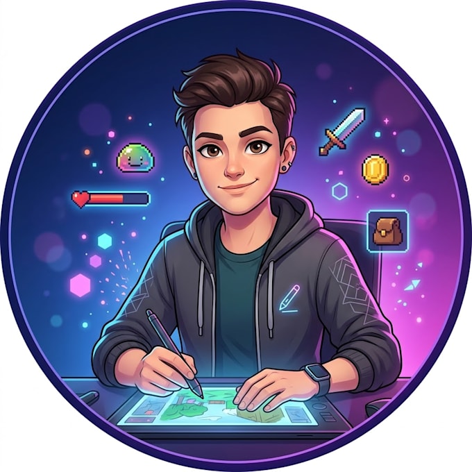 design 2d game concept art background and environment