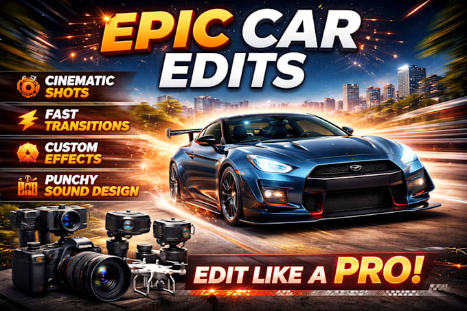 create stunning car video edits for you