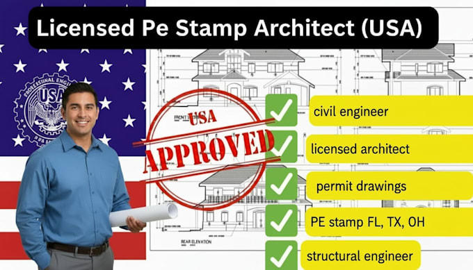 Licensed architect and civil engineer for pe stamping in florida texas ...