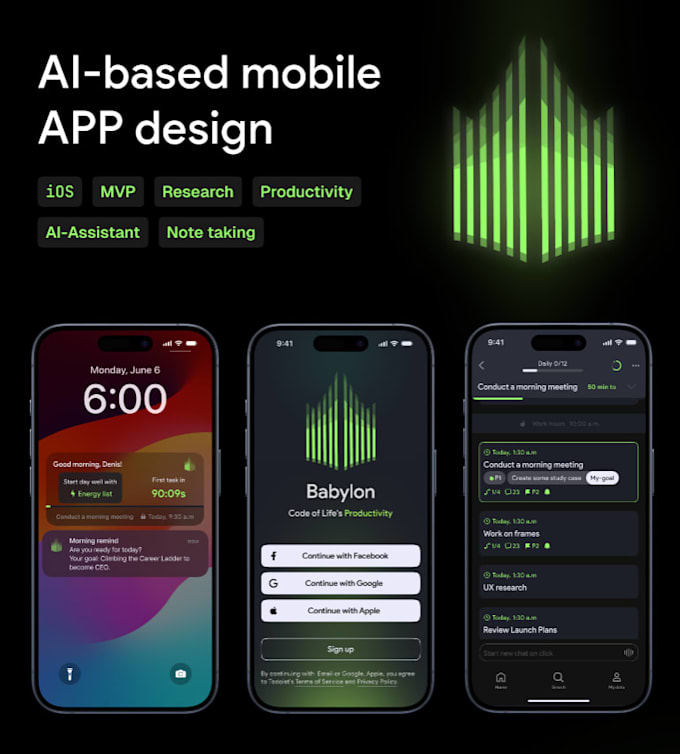 design modern and user friendly UI UX for your ios app
