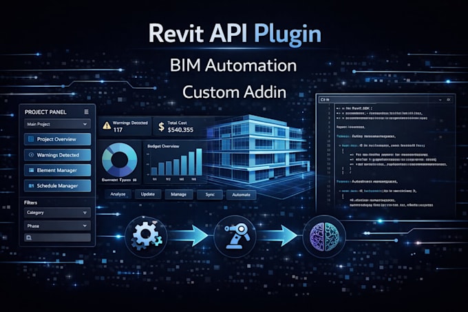 develop revit API plugin, bim automation tools and custom revit addin