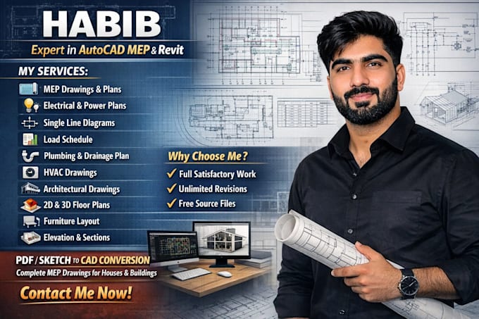 do mep design, hvac, plumbing, electrical permit drawings