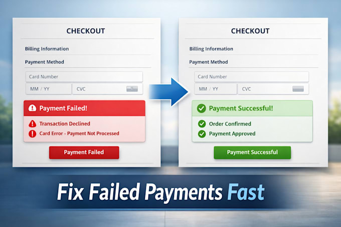 fix failed or declined payment issues on your website fast