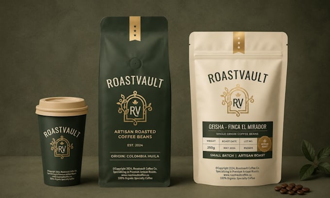 design coffee packaging coffee label stand up pouch doypack restaurant branding
