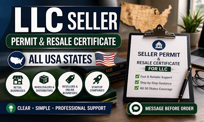help you get seller permit and resale certificate for llc