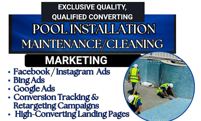 pool installation leads, pool cleaning facebook ads pool maintenance google ads