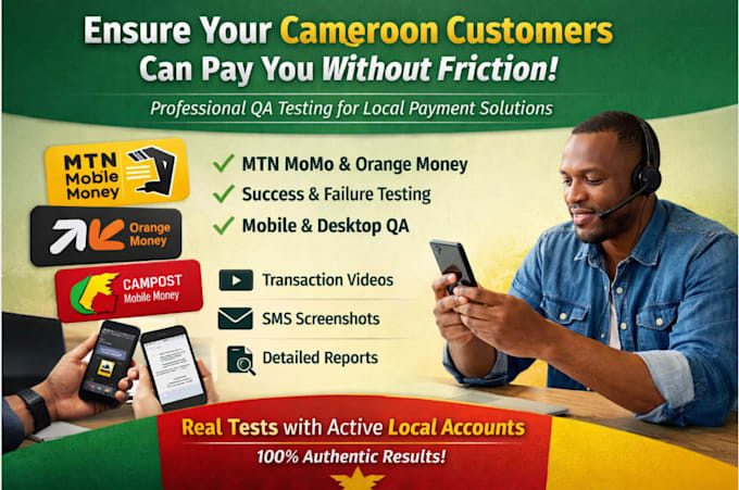 test and validate mobile money payments in cameroon