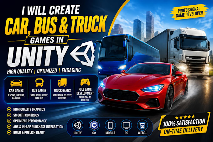 develop traffic games car bus and truck