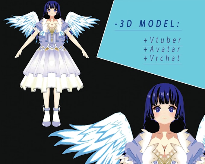 create stylized 3d anime or cartoon characters for games and videos