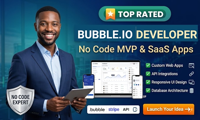 Build bubble io no code web app, mvp, saas websites expert bubble app ...