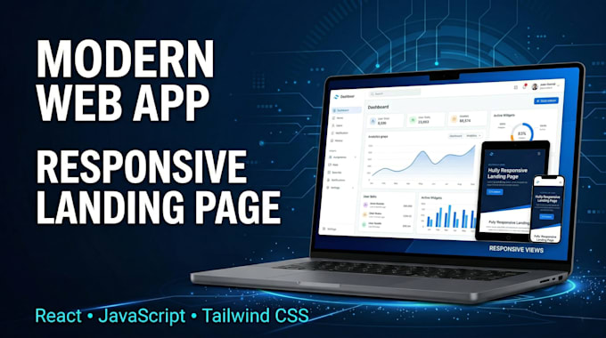 build a modern responsive web app or landing page