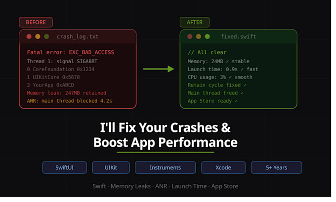fix crashes and enhance mobile app performance