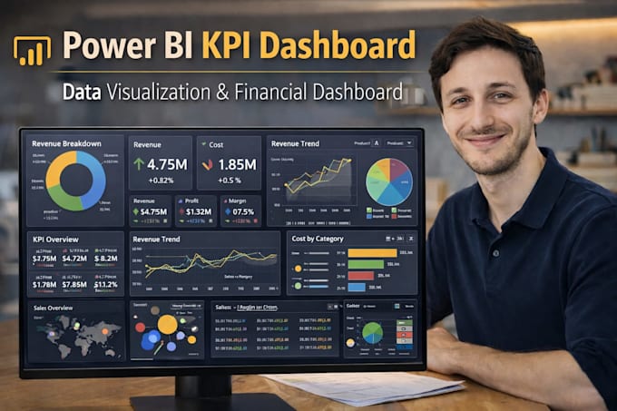 power bi KPI dashboard data visualization financial dashboard