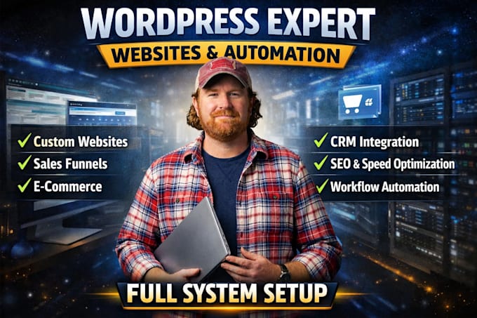 setup wordpress CRM automation, workflows, zapier, API and webhook integrations