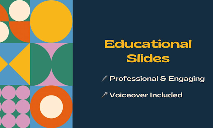 design professional educational slides with voiceover