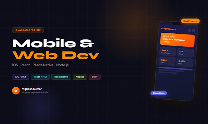 build ios and react web applications