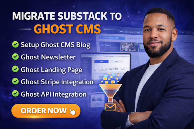 migrate substack to ghost setup ghost cms blog newsletter ghost landing page