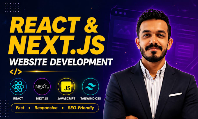 do website development as front end web developer using react js next js