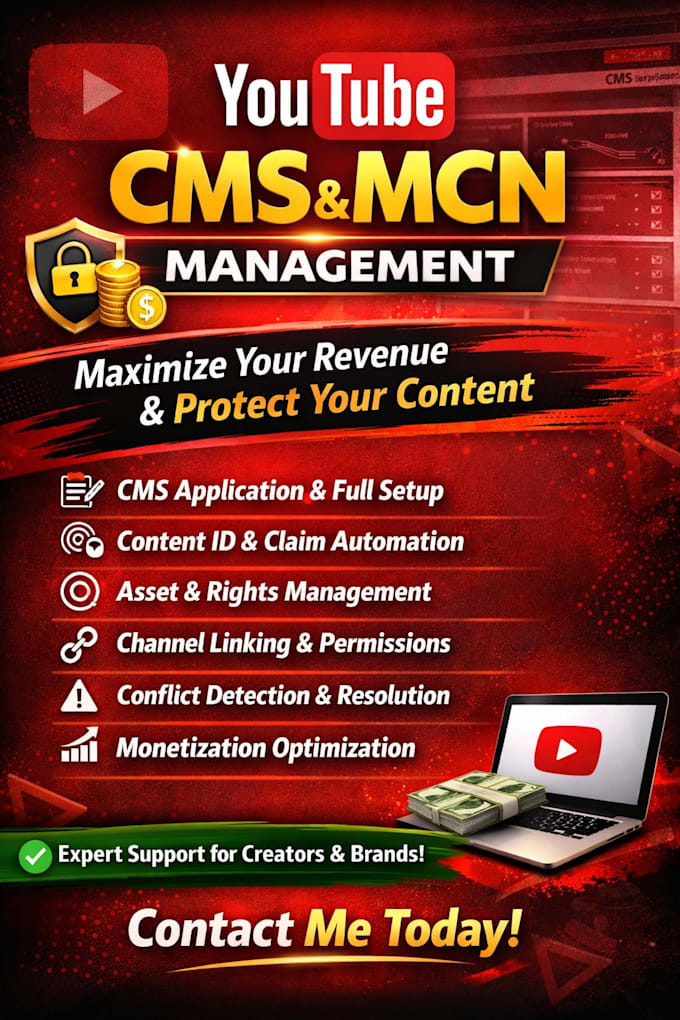 provide youtube cms and mcn services professionally