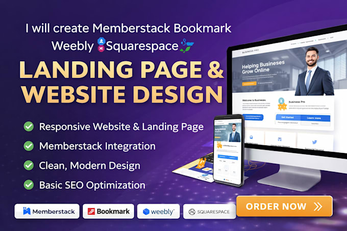 create memberstack bookmark weebly squarespace landing page website design membe