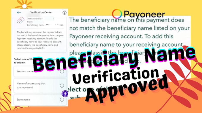do payoneer beneficiary name verification