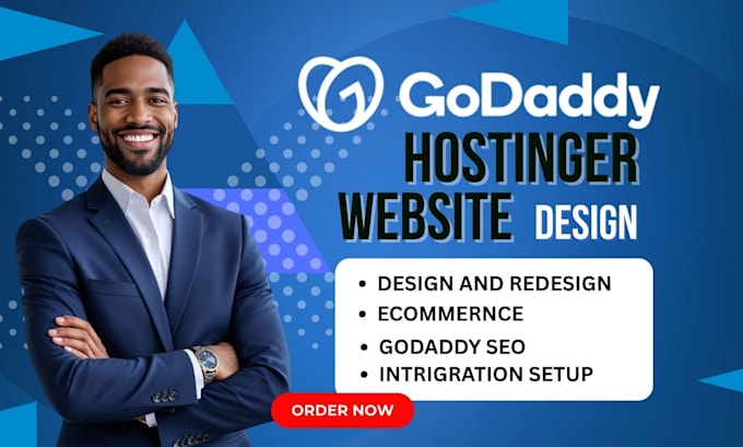 do professional godaddy website design and godaddy redesign landing page clone