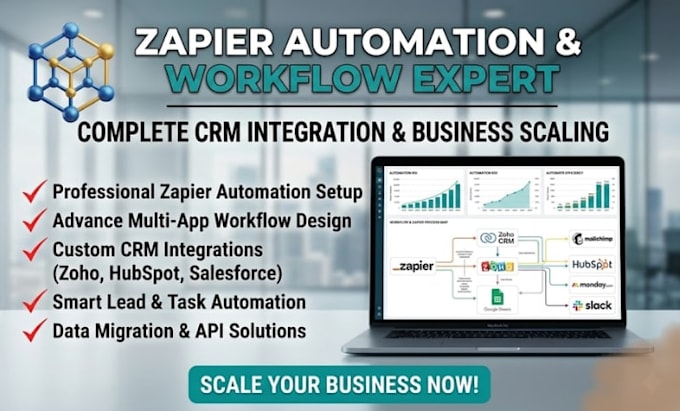 setup google ads, mailchimp, salesforce acuity zapier workflow, automation