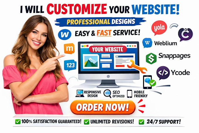 customize webador mozello site123 yola ycode carrd weblium snappages website
