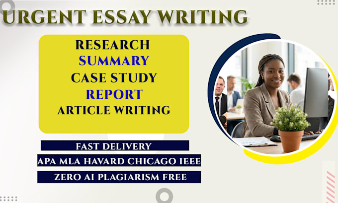 do urgent essay writing as an essay writer