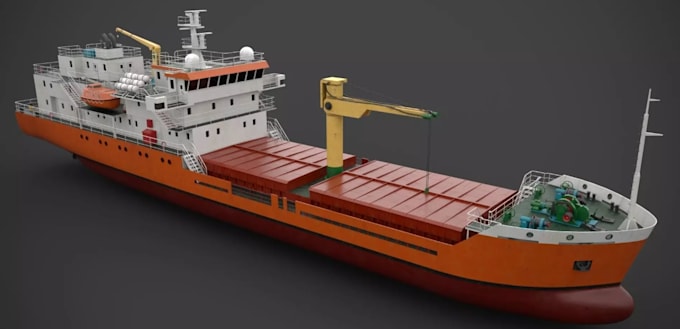 Vesselview Animation 3d vessel model,cargo midship section,hull exterior,marine yacht,boat ...