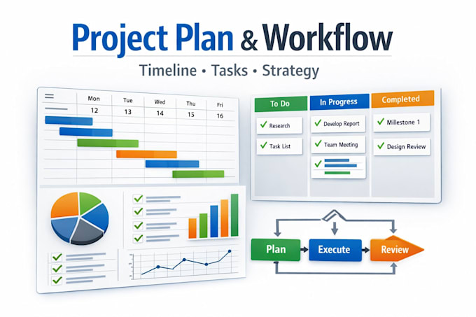 create and manage your project plan, timeline and workflow