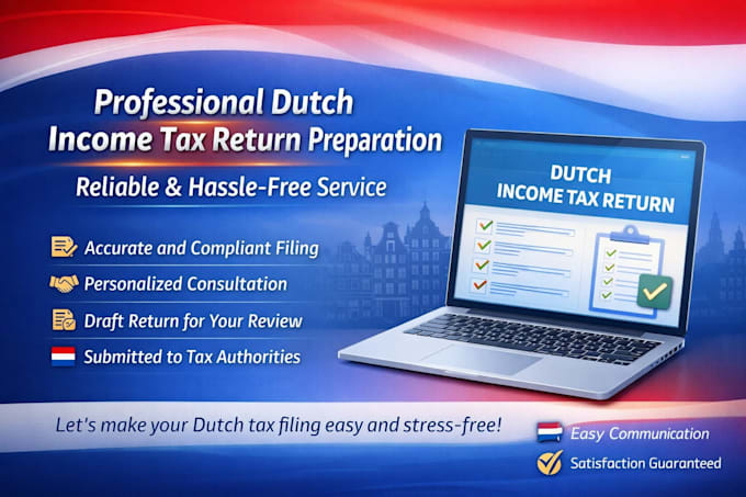 do your personal dutch tax return, vat, company registration, virtual address