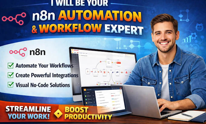 build powerful n8n automations ai agents workflow integrations n8n expert fix