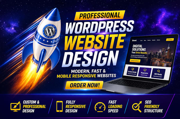 build responsive wordpress website design and web design