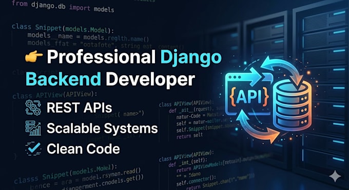 develop fullstack web apps using django, laravel, rest API and postgresql