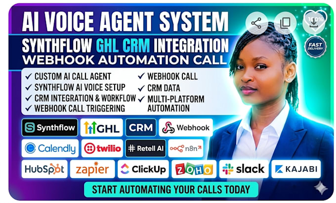 ai voice agent system synthflow ghl crm integration webhook automation call