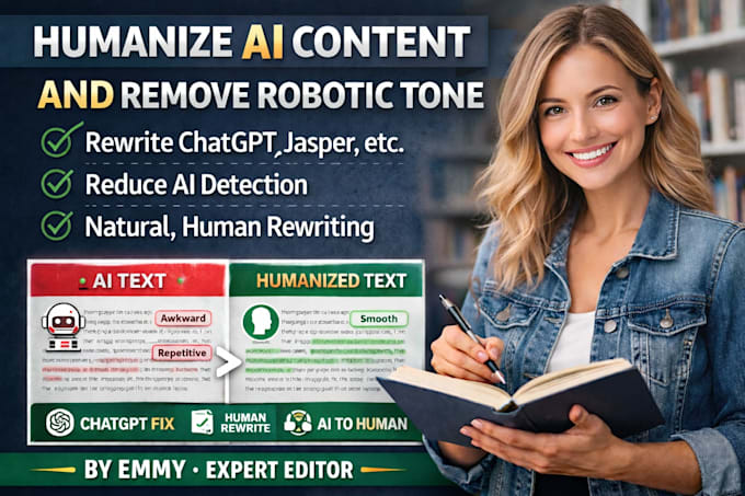 humanize ai text rewrite content remove robotic tone ai fix