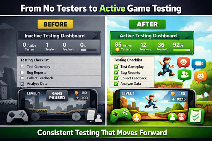 provide 12 testers closed mobile app game testing for google play console