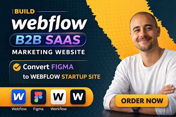 build webflow b2b saas marketing website convert figma to webflow startup site