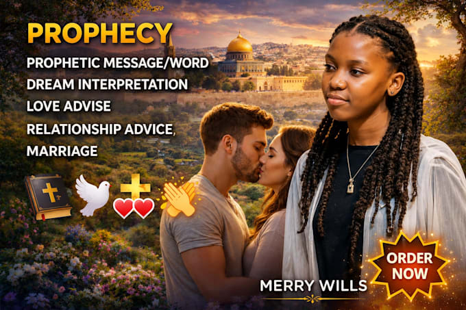 offer prophetic reading word, relationship advice and prayer